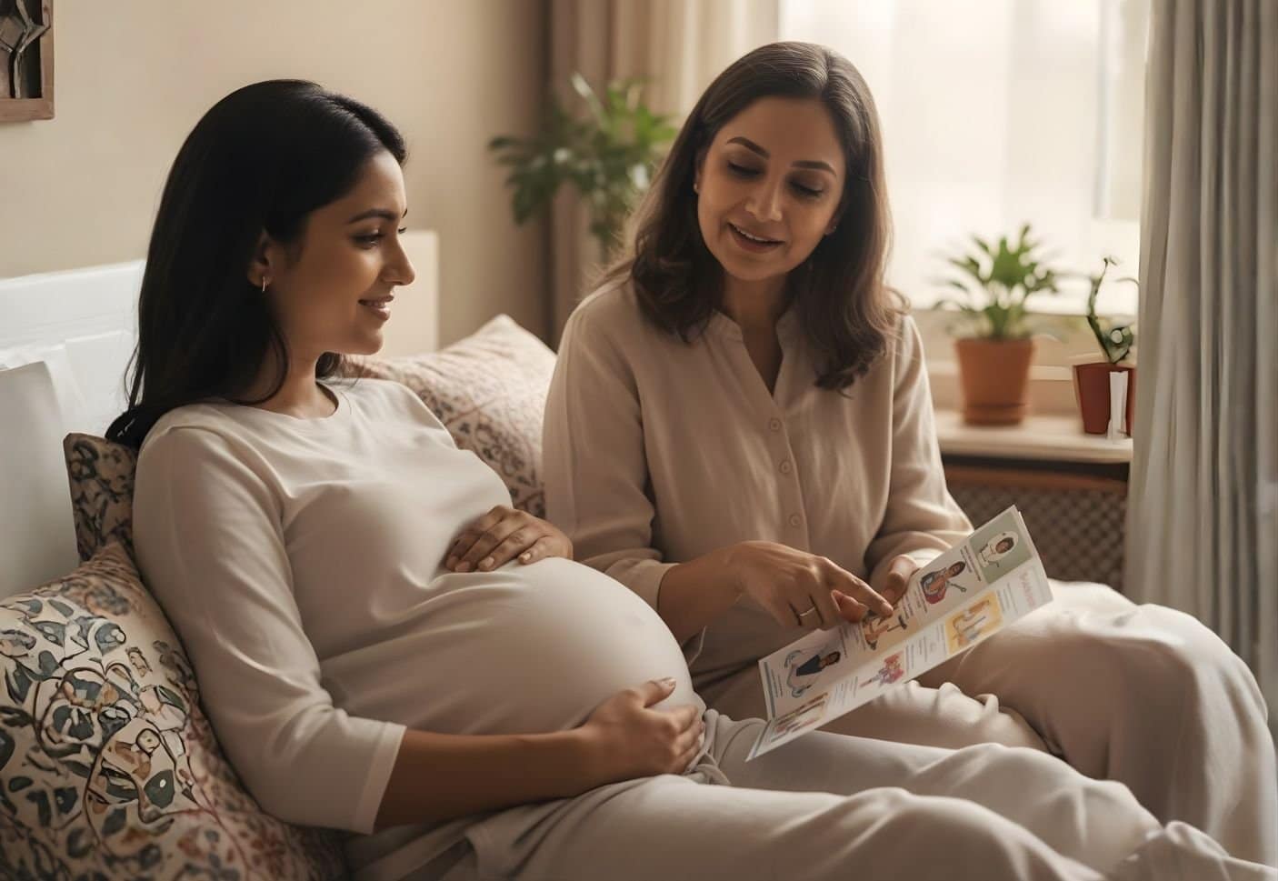 Home 8 Pregnant woman in peaceful setting